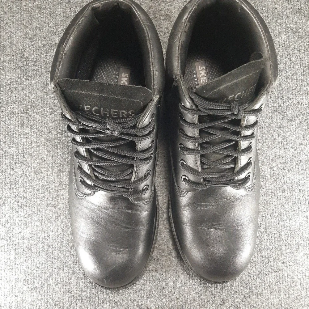 Skechers Waterproof Leather Work Boots Men's 10.5 EU 44 SN 4243 Black